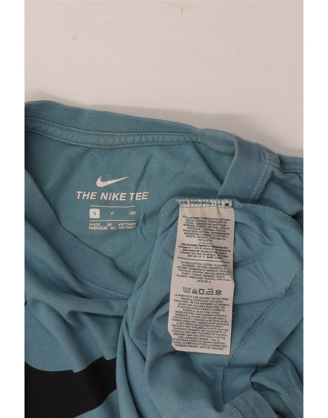 T-shirt grafica da uomo Nike Top Small in cotone blu