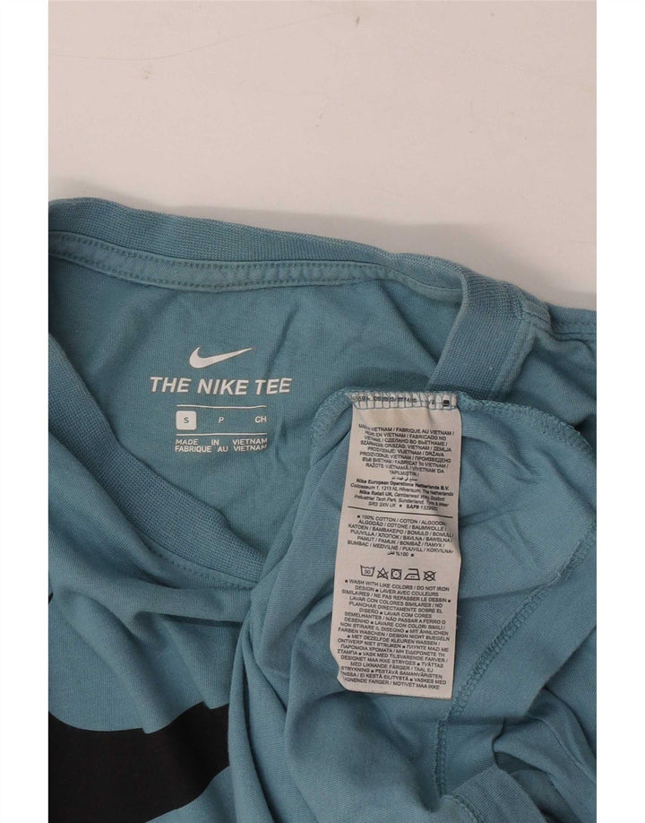 T-shirt grafica da uomo Nike Top Small in cotone blu