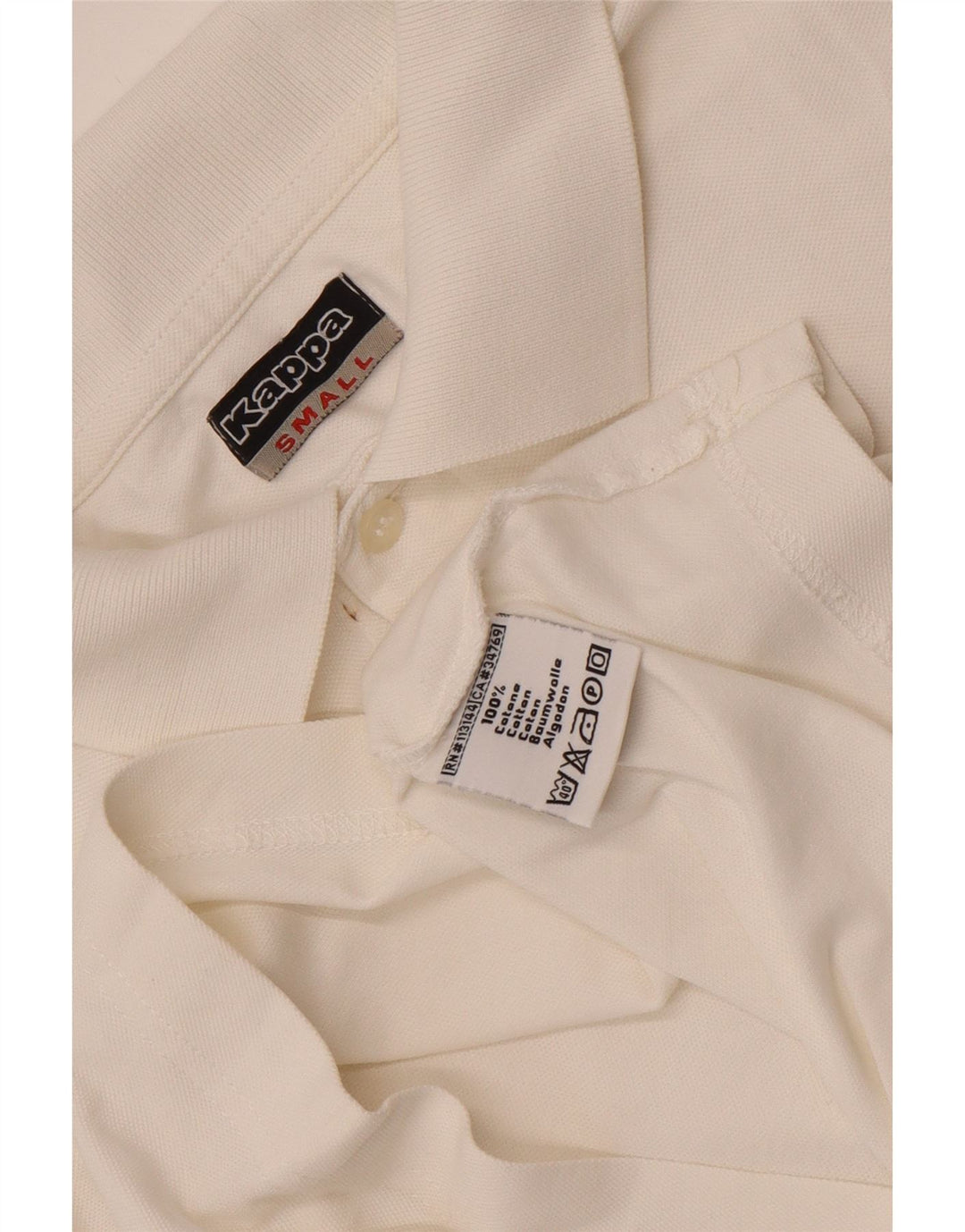 Polo Kappa Uomo Small Bianca In Cotone