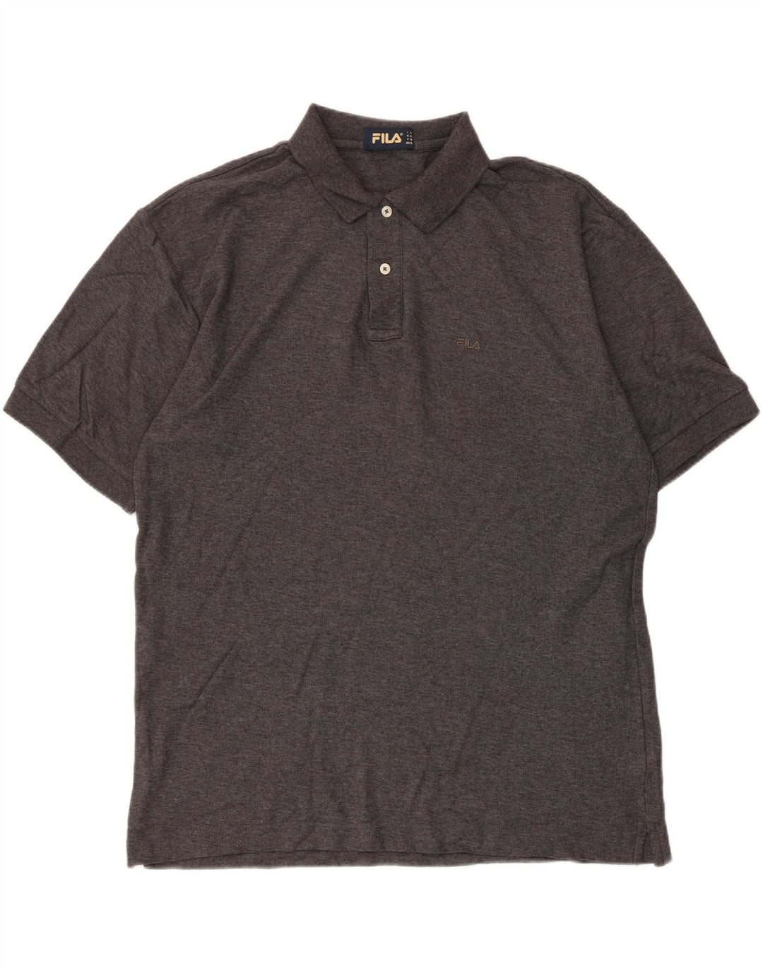 Polo da uomo Fila XL in cotone chiazzato grigio