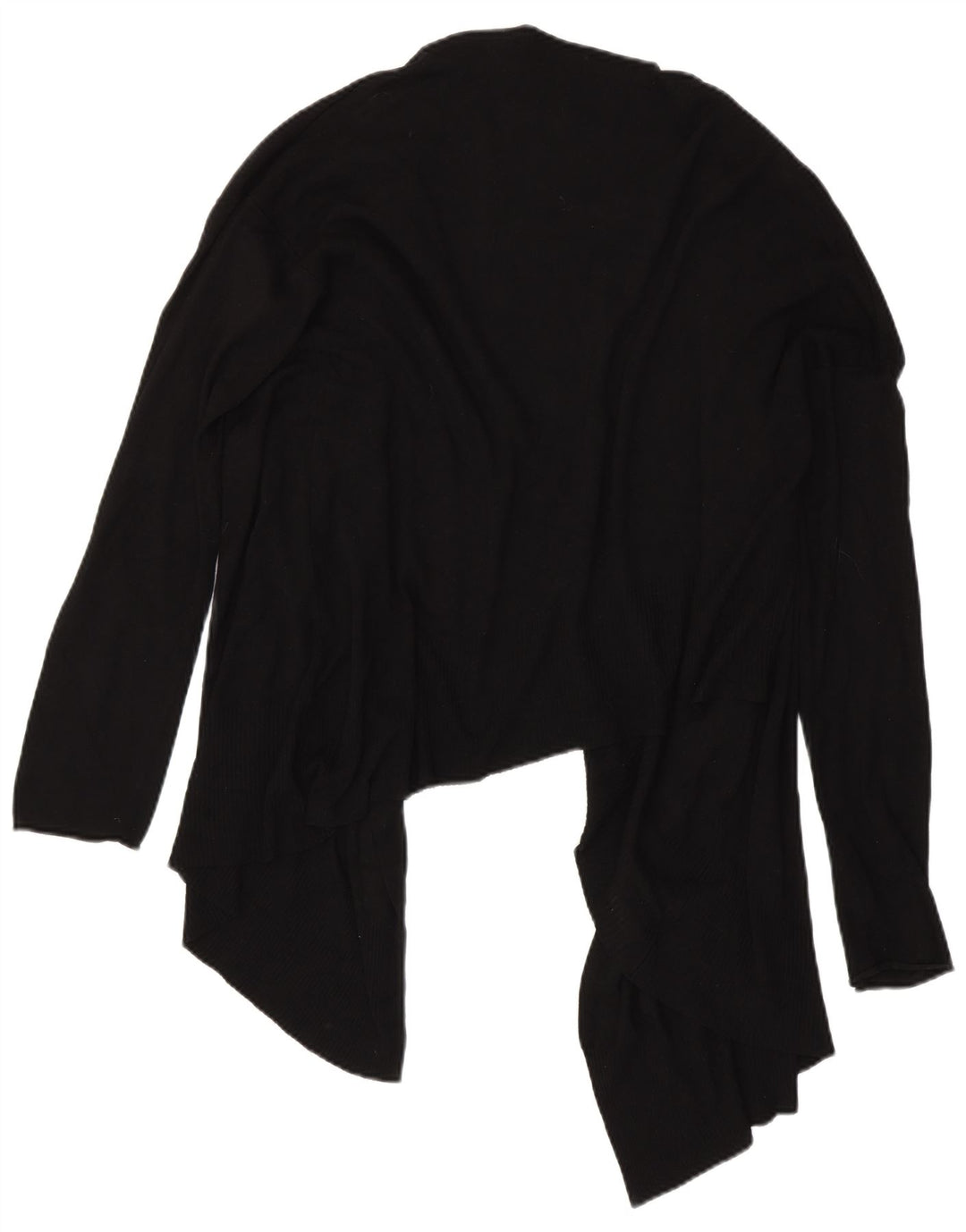 Maglione cardigan aperto asimmetrico da donna Zara UK 16 grande nero