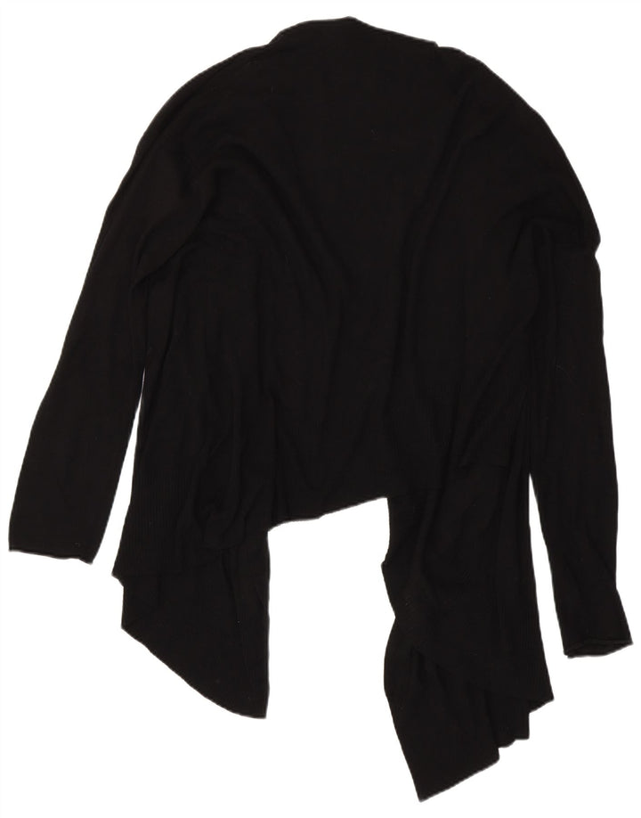 Maglione cardigan aperto asimmetrico da donna Zara UK 16 grande nero
