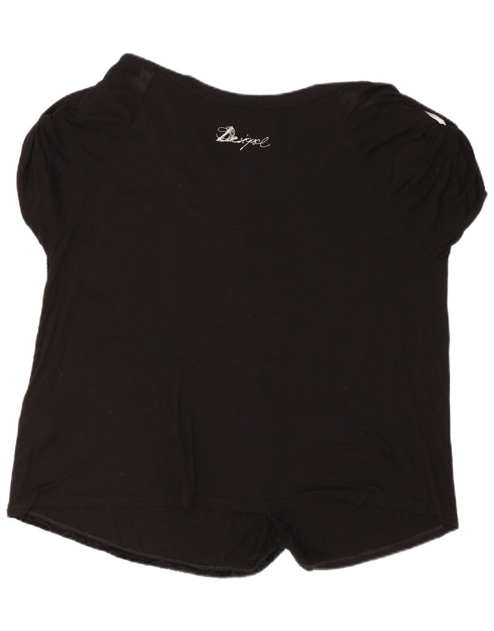 Desigual Camicetta da donna Top UK 14 Medium Black Viscose