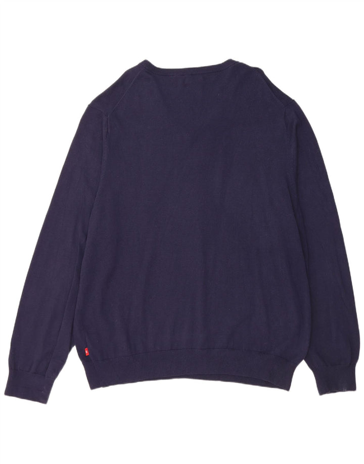 Maglione da uomo con scollo a V IZOD 2XL cotone blu navy