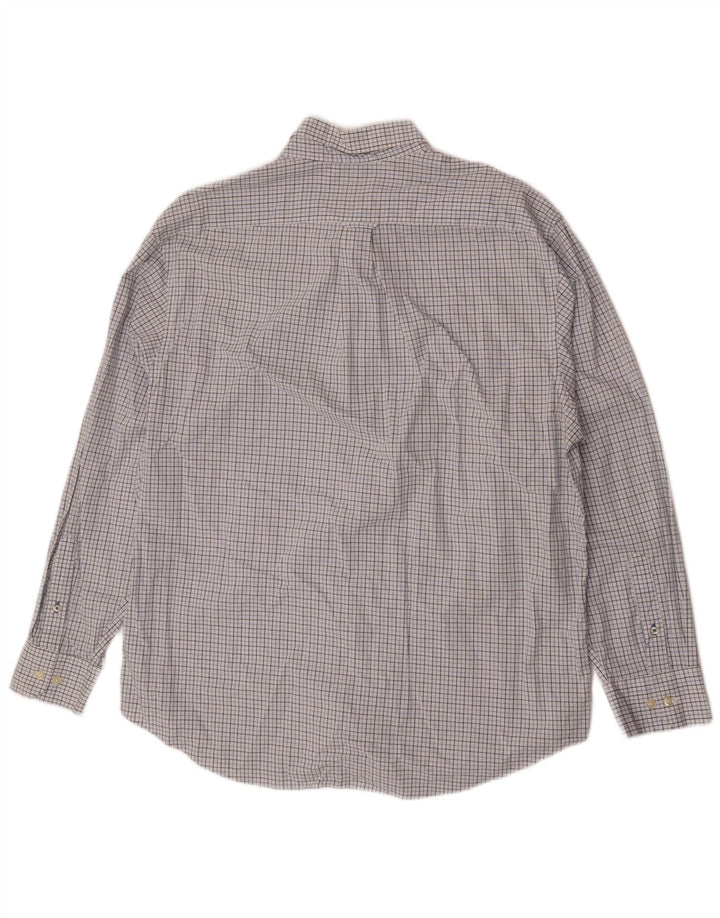 Camicia da uomo Izod XL in cotone a quadri bianchi