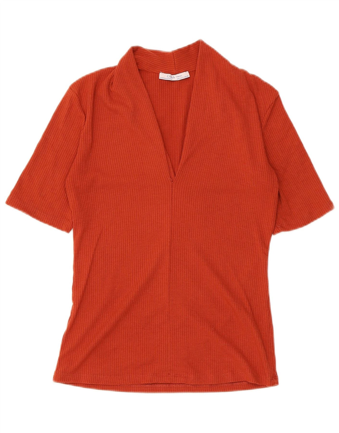 Camicetta Zara Donna Top UK 8 Small Arancione