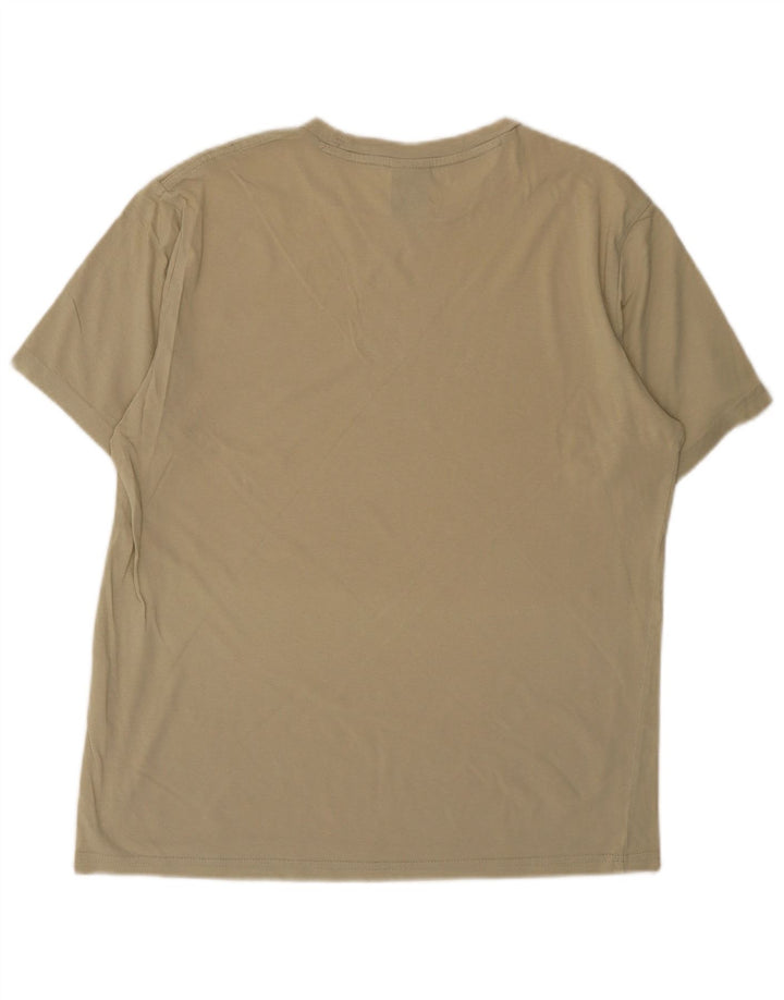 T-shirt grafica da uomo Champion Top piccola in cotone beige