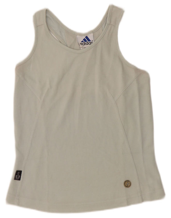 Top corto da donna Adidas UK 10 Small Green Cotton Sports