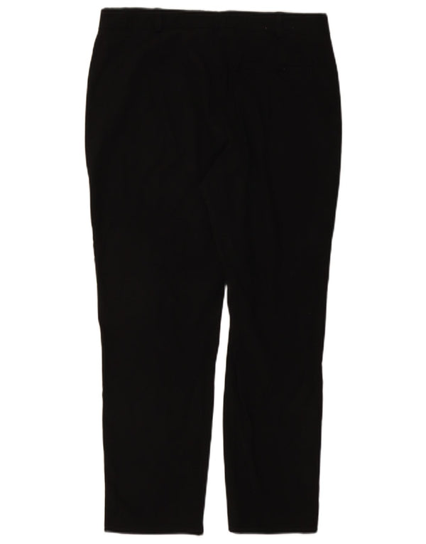 Pantaloni da abito corto da donna Marks & Spencer UK 12 medio W30 L25 nero
