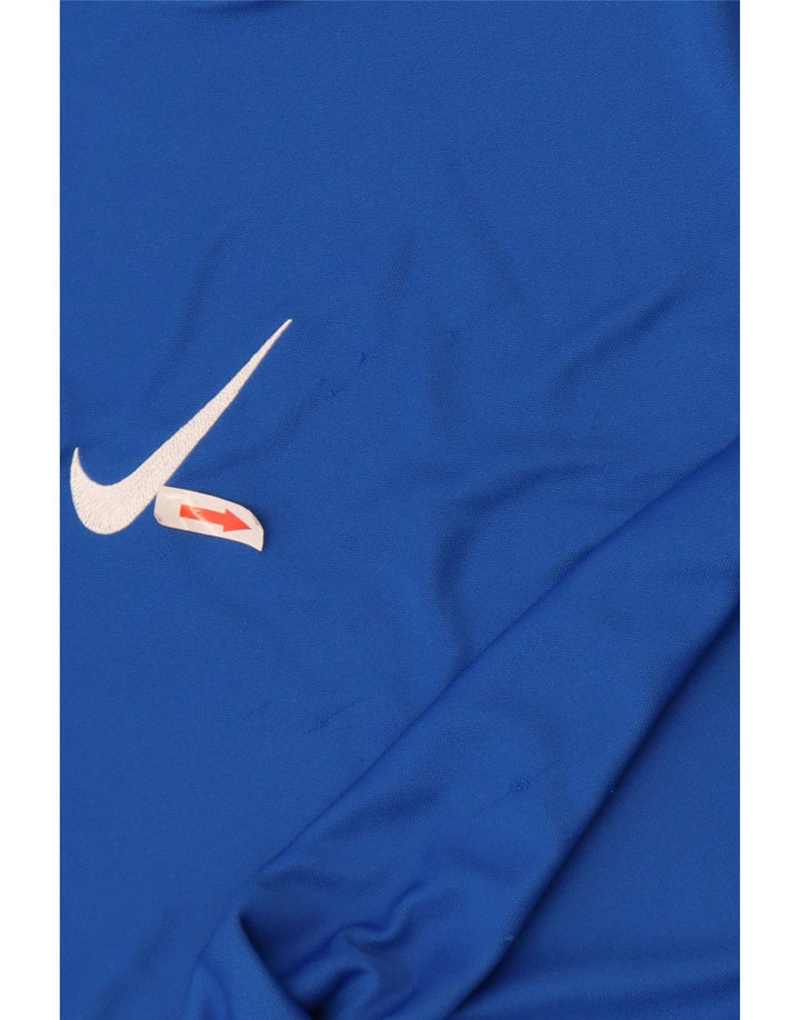 T-shirt Nike Dri Fit da uomo, top in poliestere blu medio