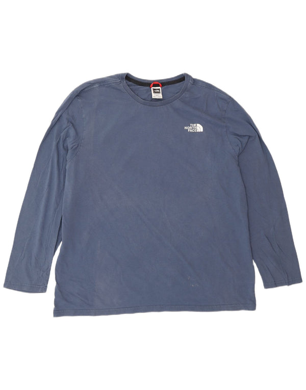 The North Face Maglia da uomo a maniche lunghe XL in cotone blu navy
