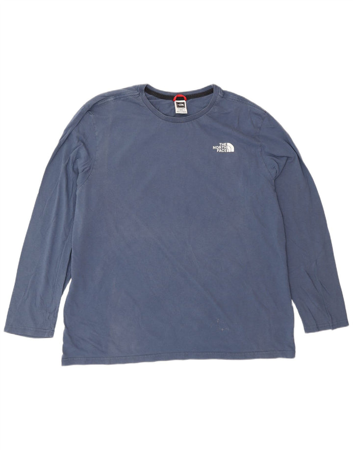 The North Face Maglia da uomo a maniche lunghe XL in cotone blu navy