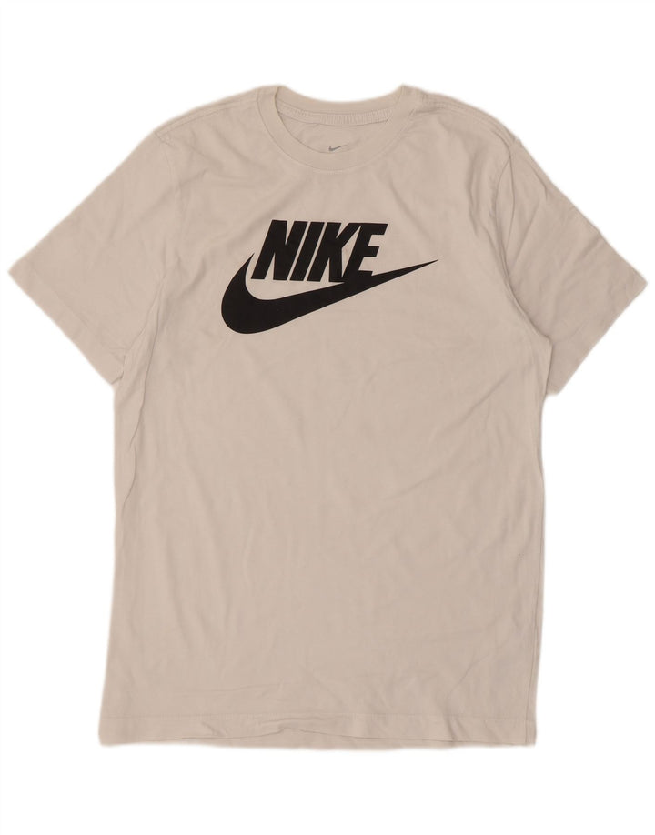 T-shirt grafica da uomo Nike Top in cotone bianco medio