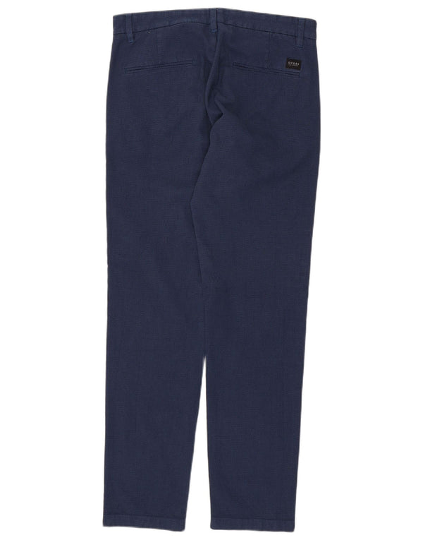 Pantaloni chino slim GUESS da uomo Myron W30 L31 blu navy in cotone