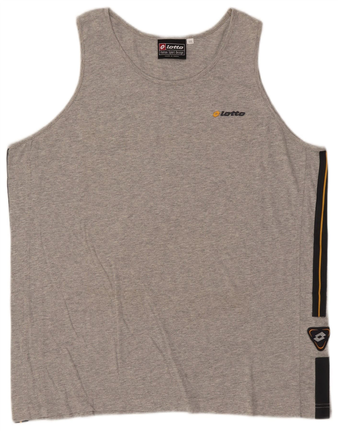 Canotta da uomo Lotto 2XL in cotone color block grigio