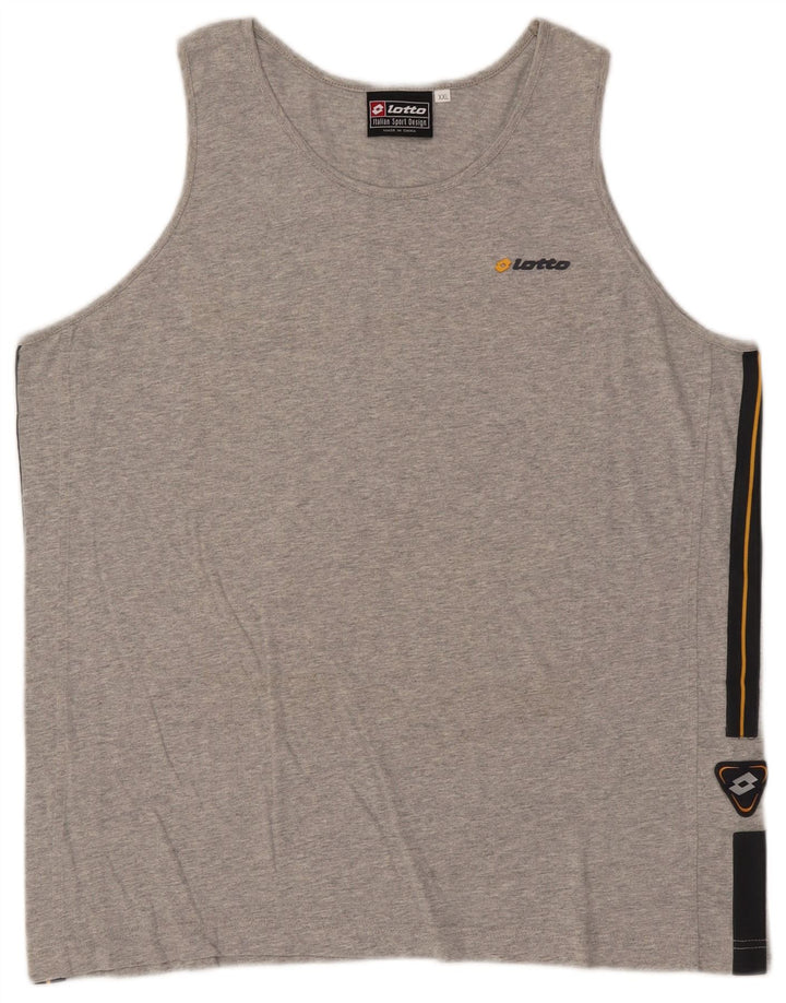 Canotta da uomo Lotto 2XL in cotone color block grigio