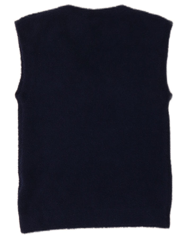 Canotta Adidas da donna Canotta UK 12 Medium Navy Blu a righe in poliestere