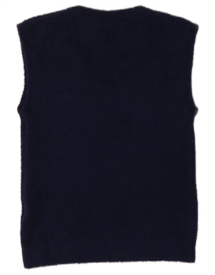 Canotta Adidas da donna Canotta UK 12 Medium Navy Blu a righe in poliestere