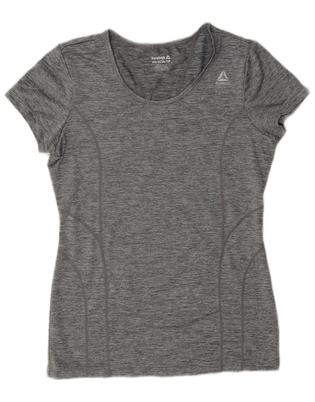T-shirt Reebok da donna Top UK 6 XS grigio poliestere