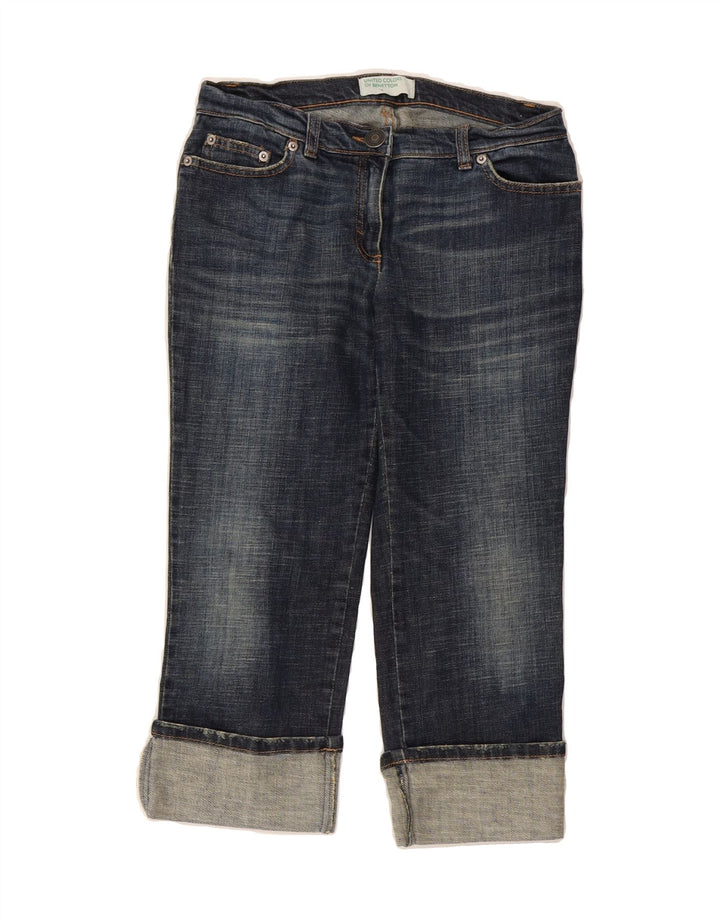BENETTON Womens Cropped Jeans IT 42 Medium W30 L20 Blue Cotton Vintage Benetton and Second-Hand Benetton from Messina Hembry 
