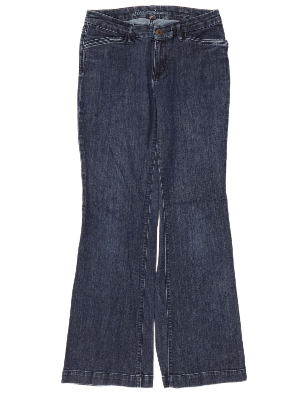 Jeans bootcut curvy da donna Eddie Bauer US 10 Large W32 L31 Cotone blu navy