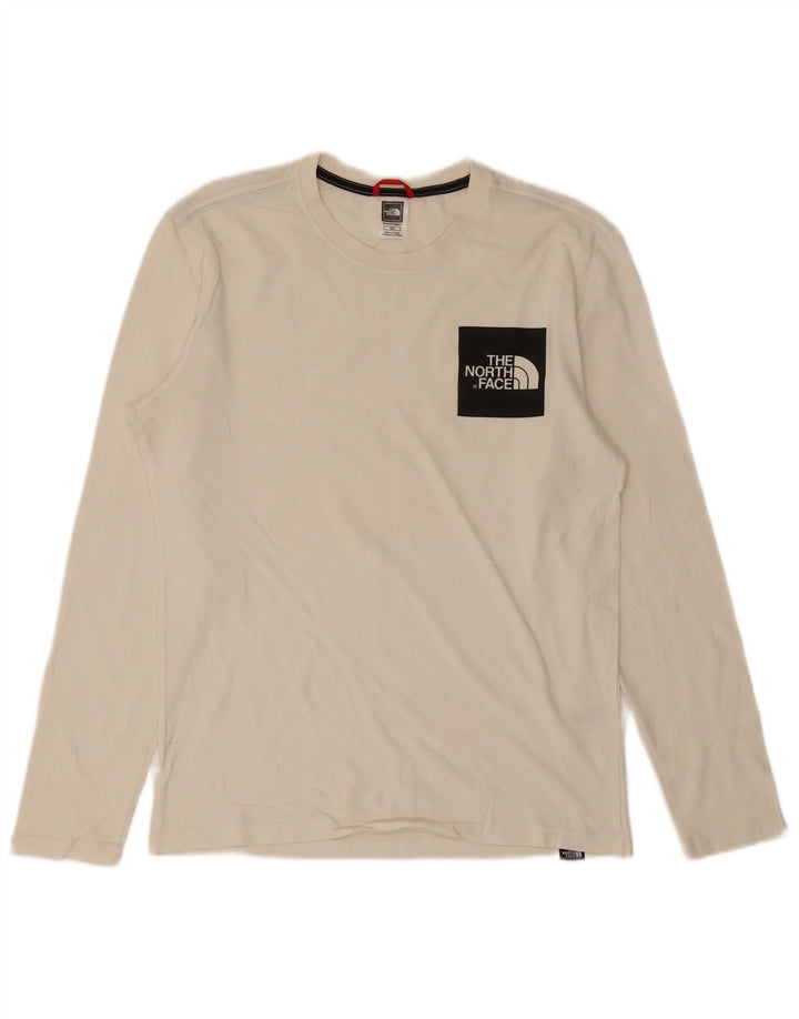 The North Face Maglia da uomo a manica lunga piccola in cotone bianco