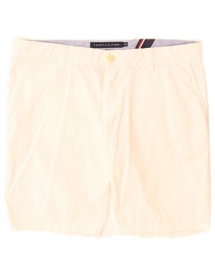 Pantaloncini chino slim fit da uomo Tommy Hilfiger W32 bianco medio