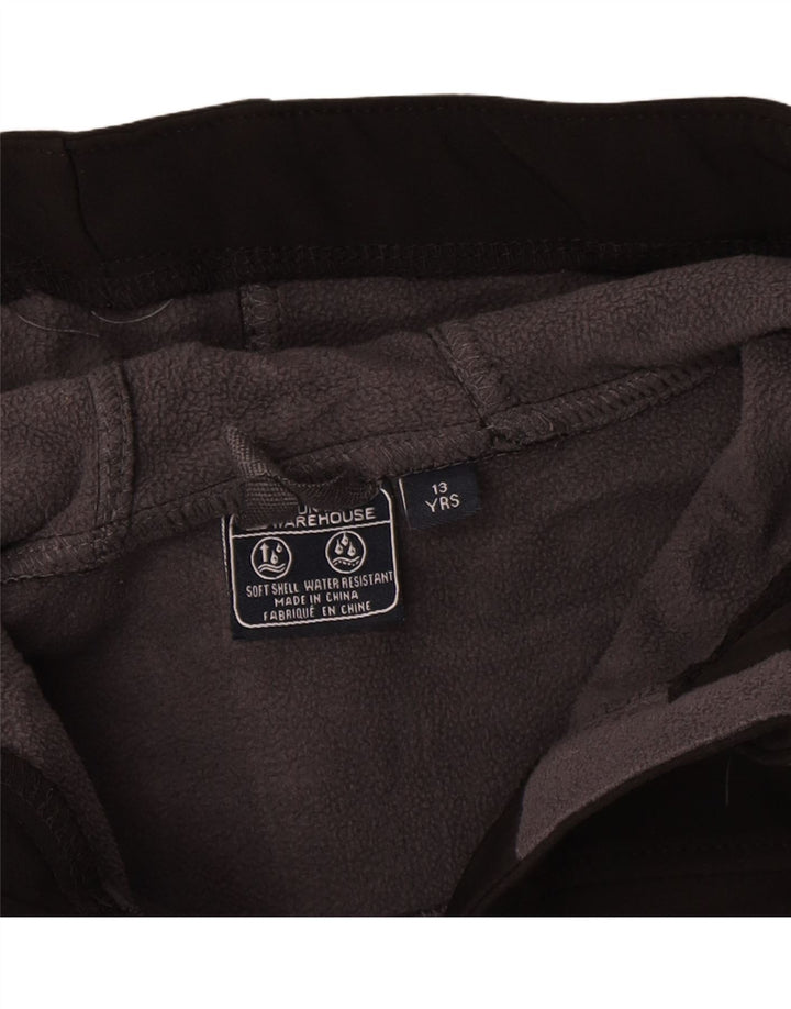 Giacca antipioggia con cappuccio da ragazzo Mountain Warehouse 12-13 anni in poliestere nero