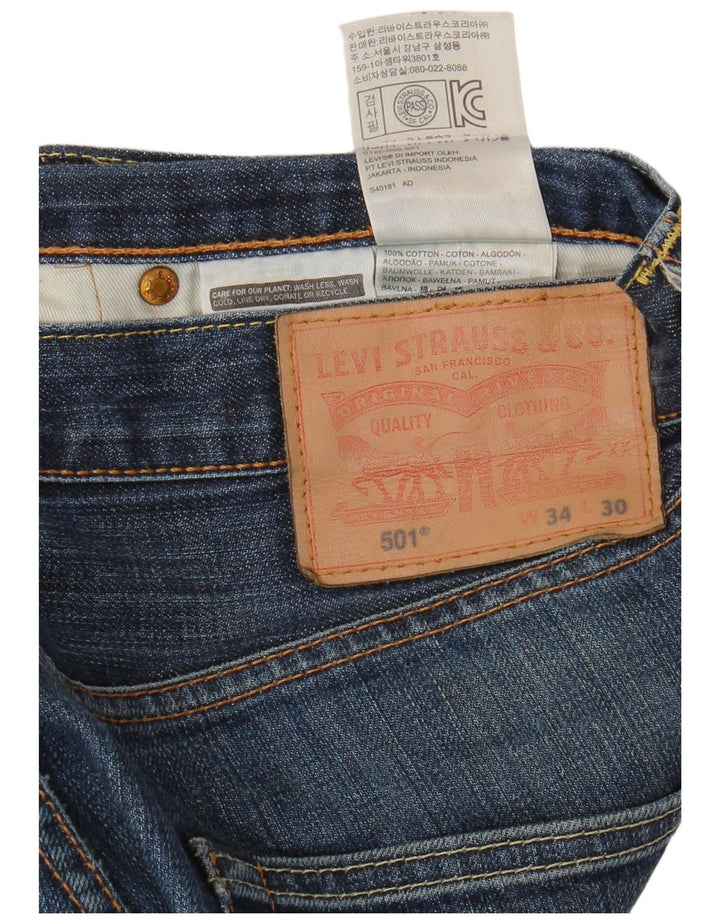 LEVI'S Jeans dritti da uomo 501 W34 L30 cotone blu