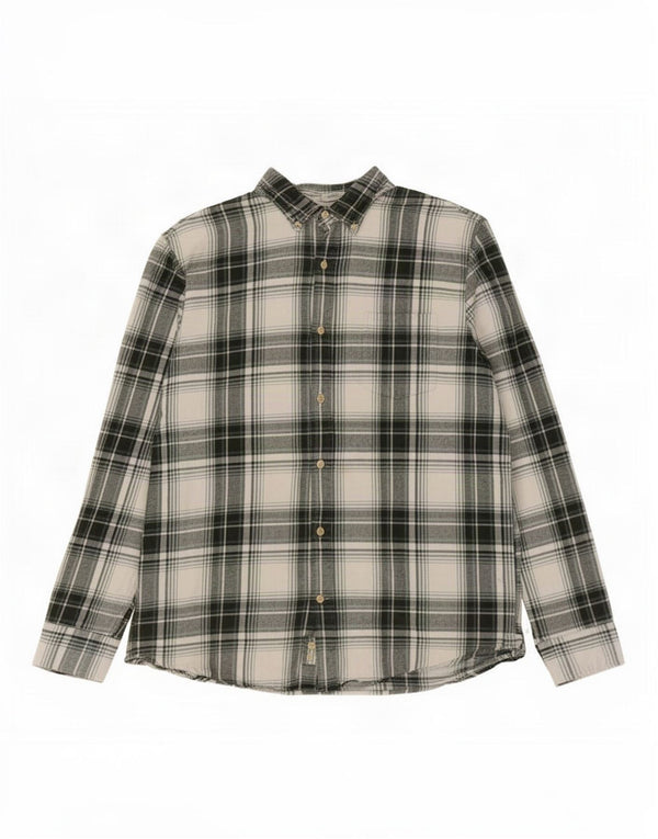 Camicia in flanella slim fit da uomo John Lewis 2XL cotone a quadri verde