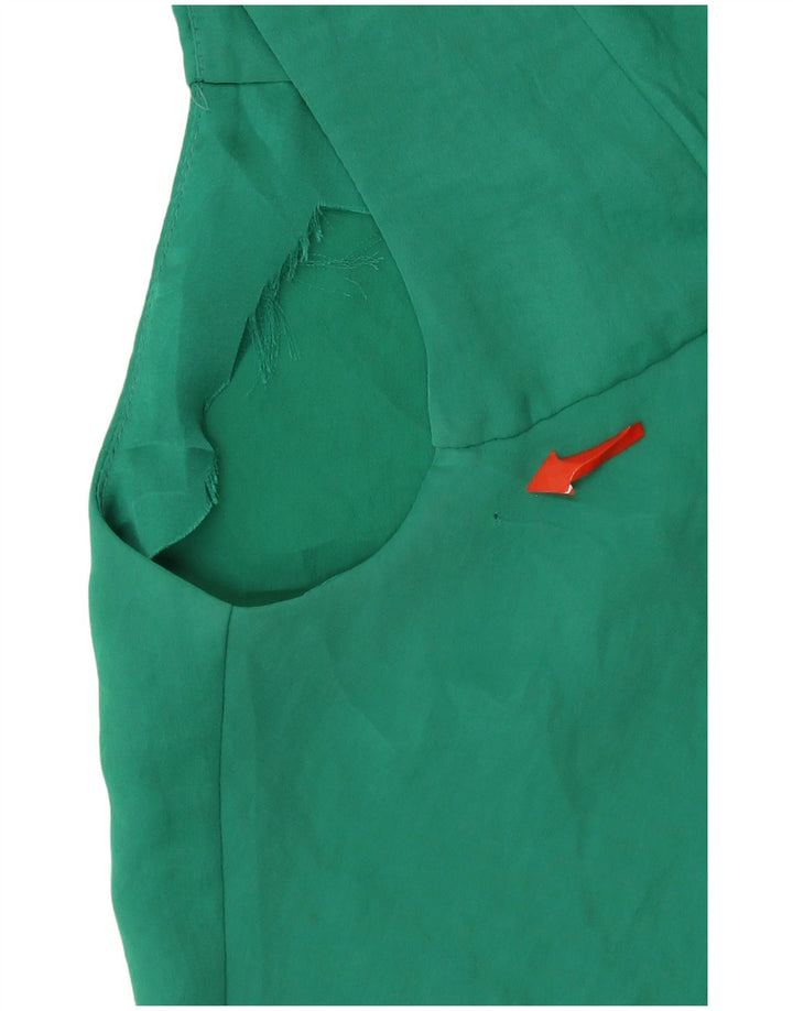 Abito a trapezio senza maniche da donna Zara UK 14 verde medio
