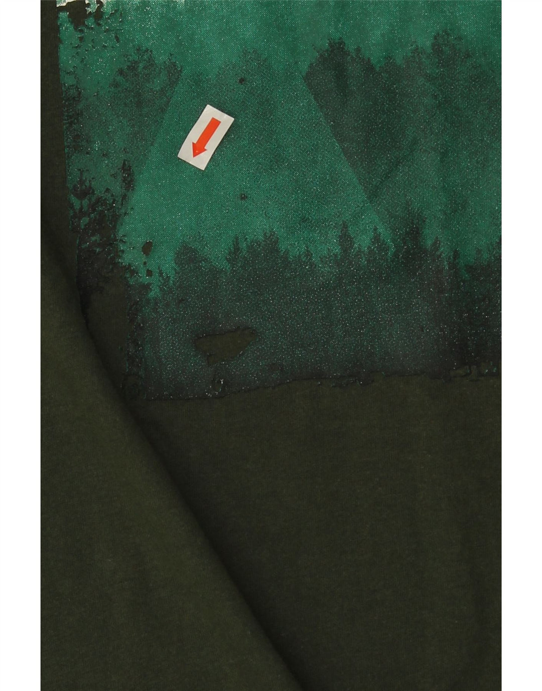 MOUNTAIN WAREHOUSE T-shirt grafica da uomo Top grande in cotone verde