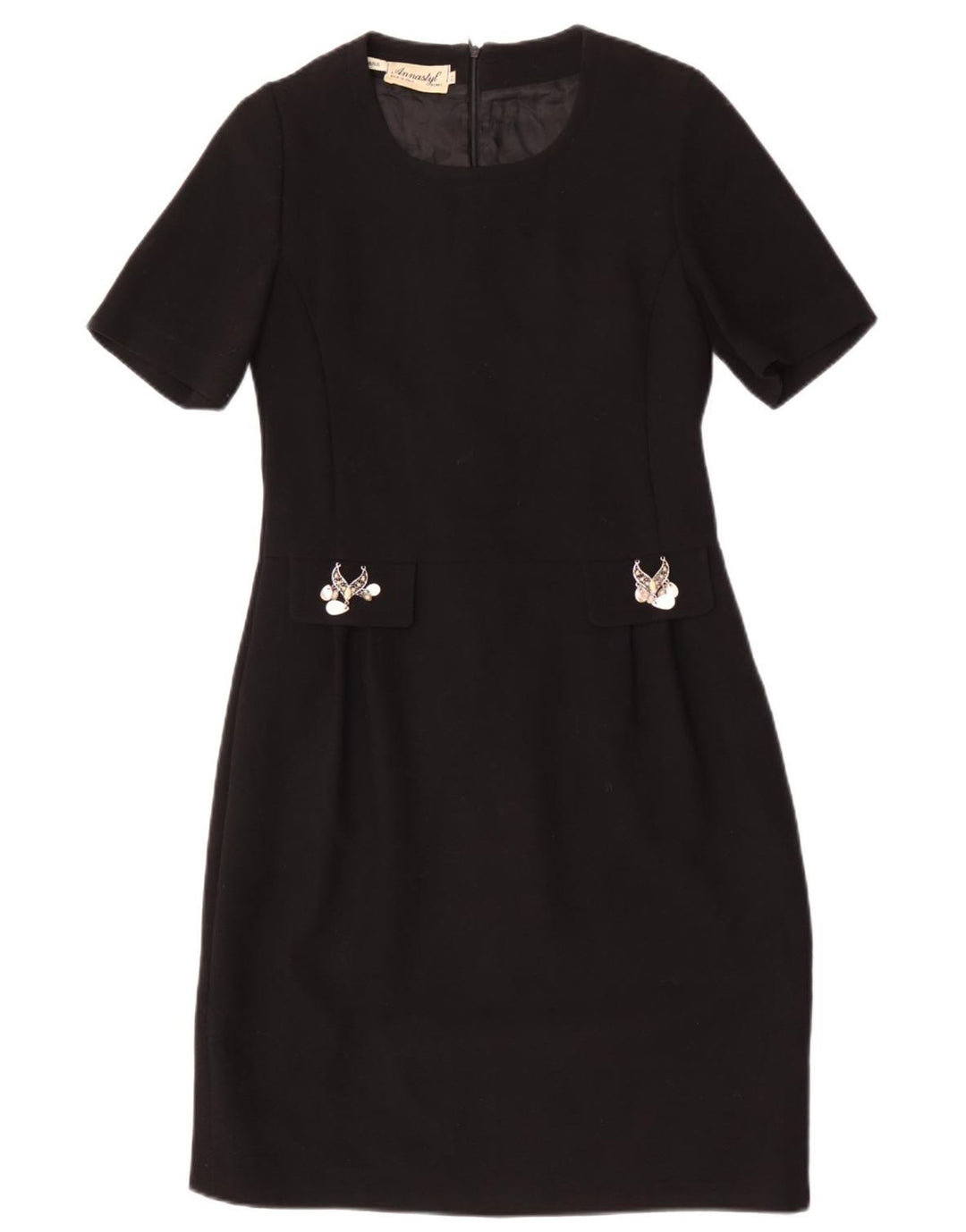 Abito tubino vintage da donna IT 48 XL Nero