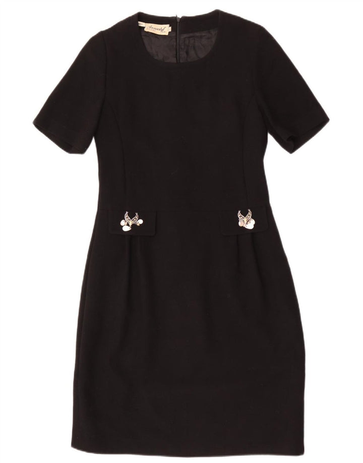 Abito tubino vintage da donna IT 48 XL Nero