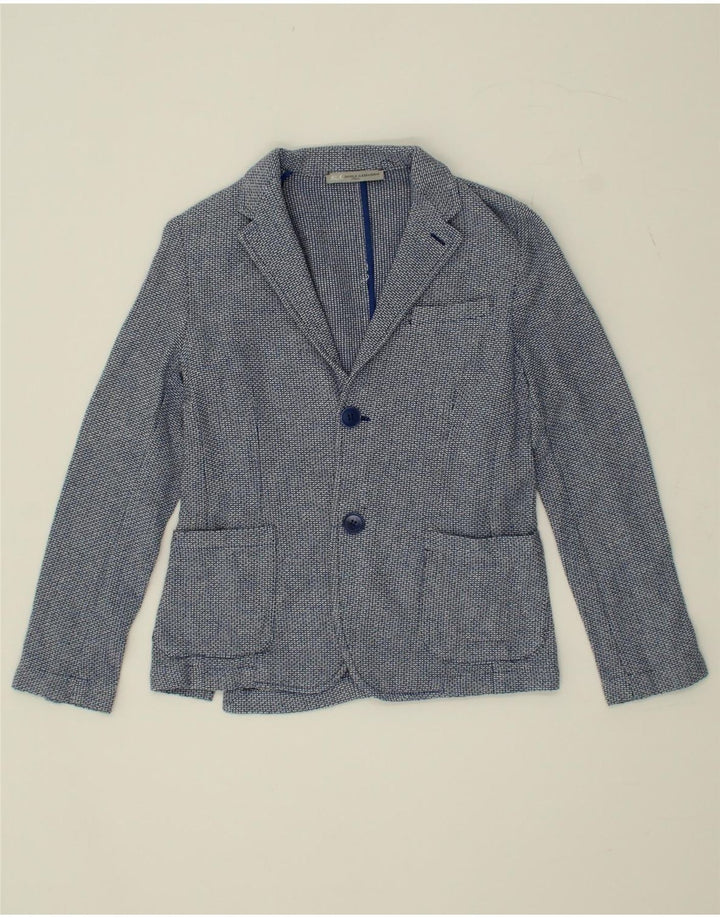 DANIELE ALESSANDRINI Girls 2 Button Blazer Jacket 9-10 Years Navy Blue Vintage Daniele Alessandrini and Second-Hand Daniele Alessandrini from Messina Hembry 