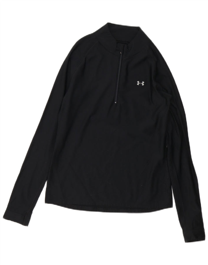 Maglia da tuta pullover con zip da donna UNDER ARMOUR UK 10 piccola nera