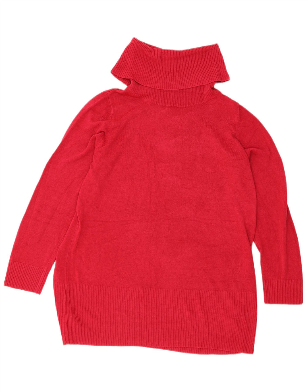 Maglione maglione a collo alto da uomo Marks & Spencer UK 18 XL Acrilico rosso