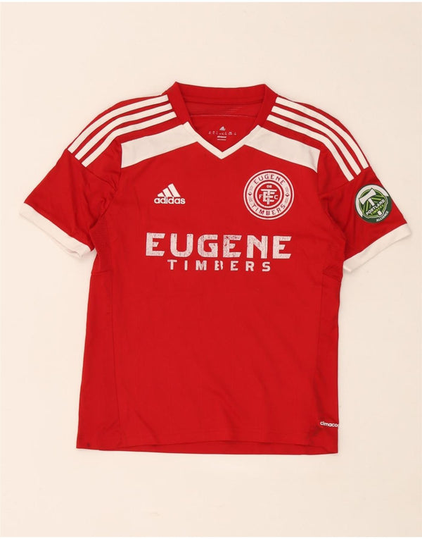 T-shirt grafica Adidas da bambino 13-14 anni XL rossa in poliestere