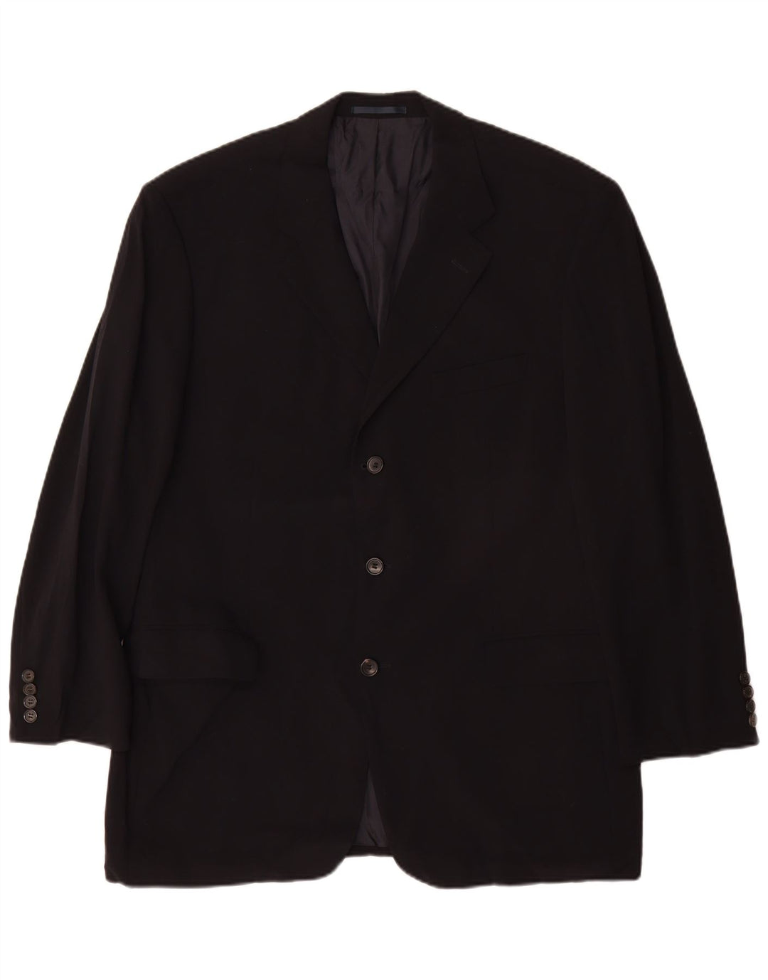 Giacca blazer da uomo a 3 bottoni Hugo Boss EU 54 2XL Lana vergine blu navy