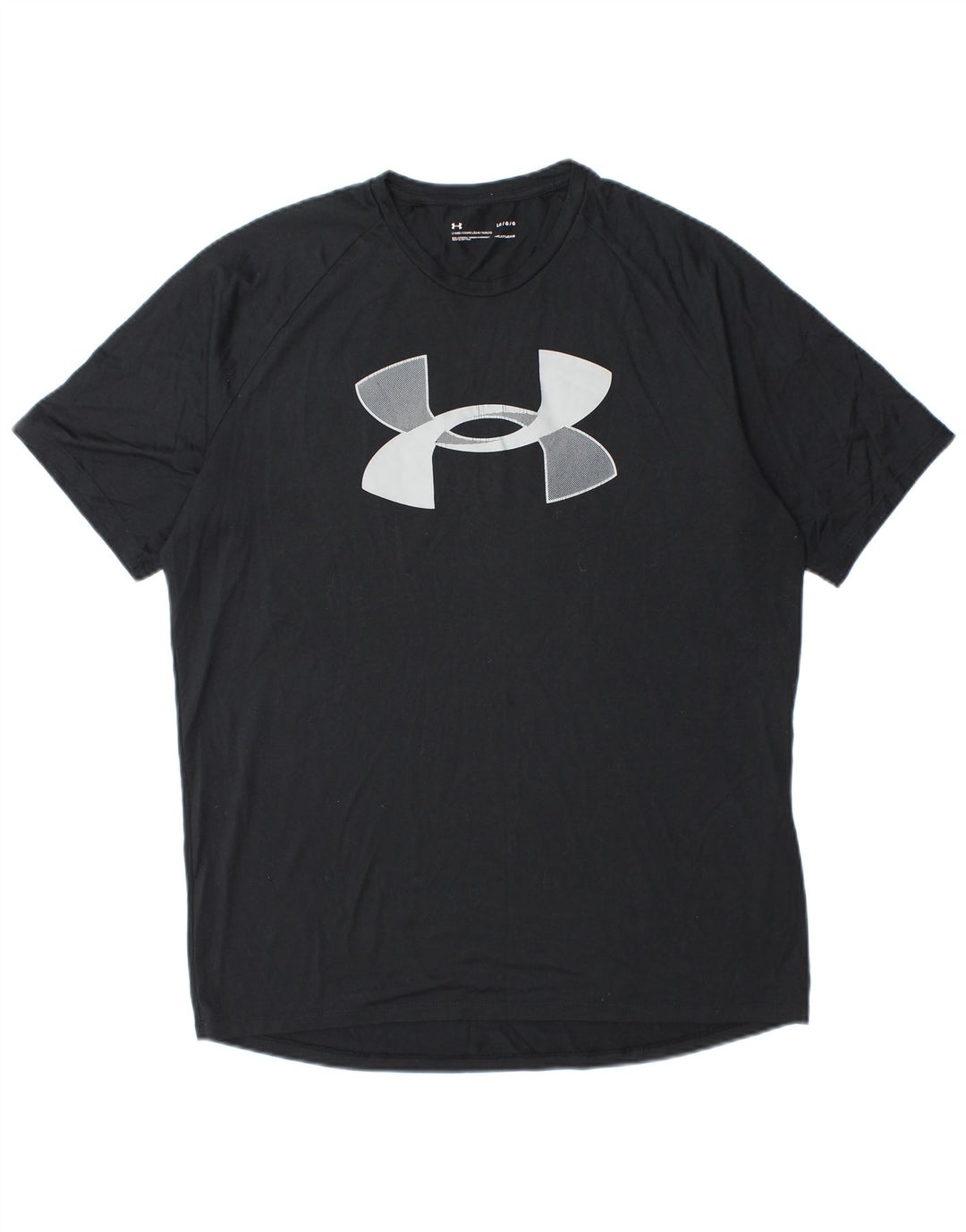 T-shirt grafica da uomo UNDER ARMOUR Heat Gear Top grande in poliestere nero