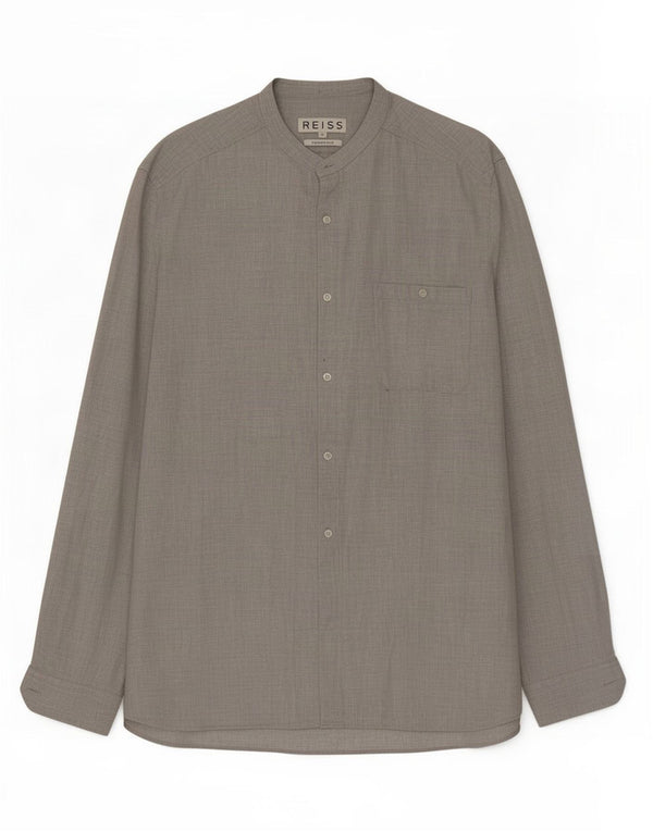 Camicia Reiss da uomo slim fit XL in cotone grigio
