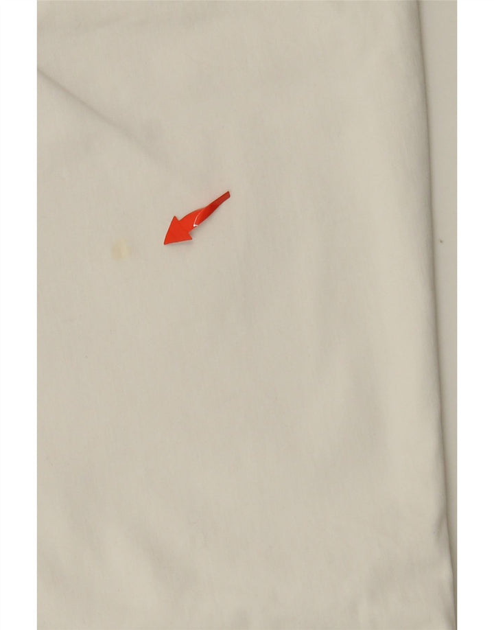 Pantaloni corti dritti da donna GUESS W29 L23 in cotone bianco sporco