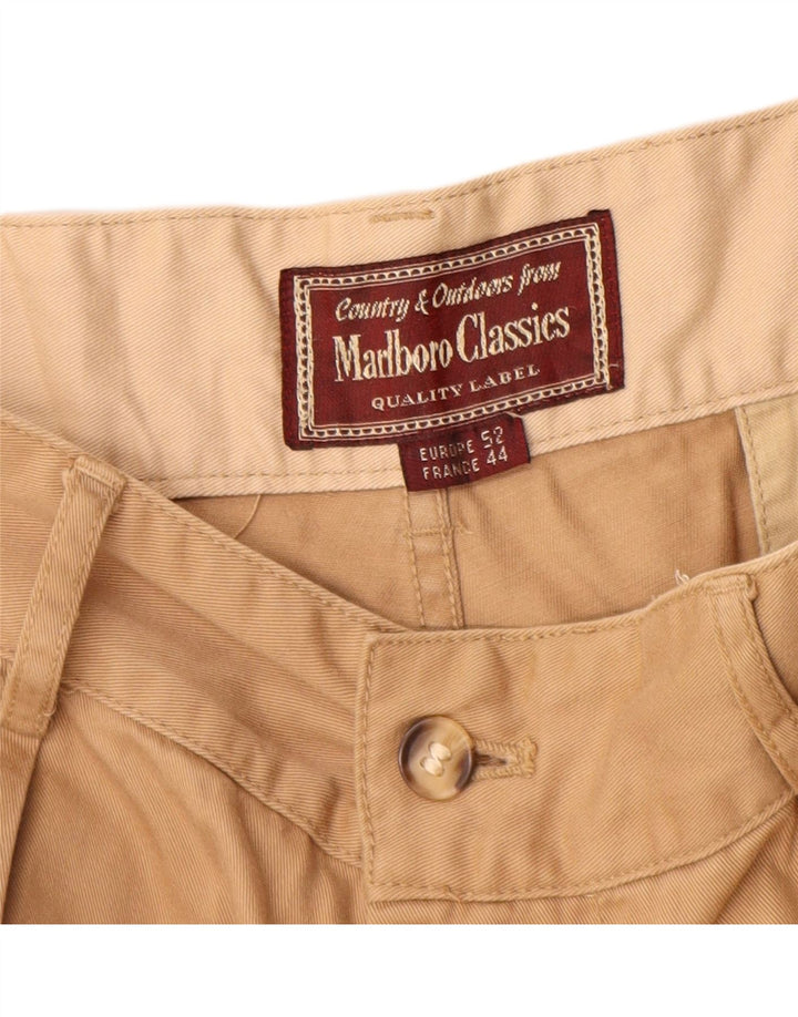 Pantaloncini cargo con pegged da uomo Marlboro Classics EU 52 XL W32 Cotone beige