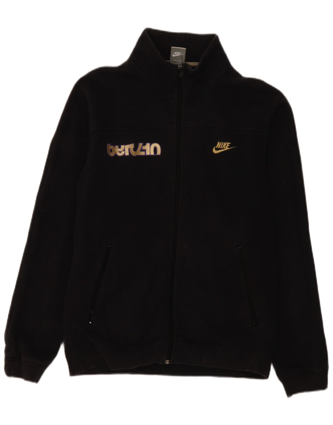 Giacca da ginnastica grafica da uomo Nike UK 39/41 cotone nero medio