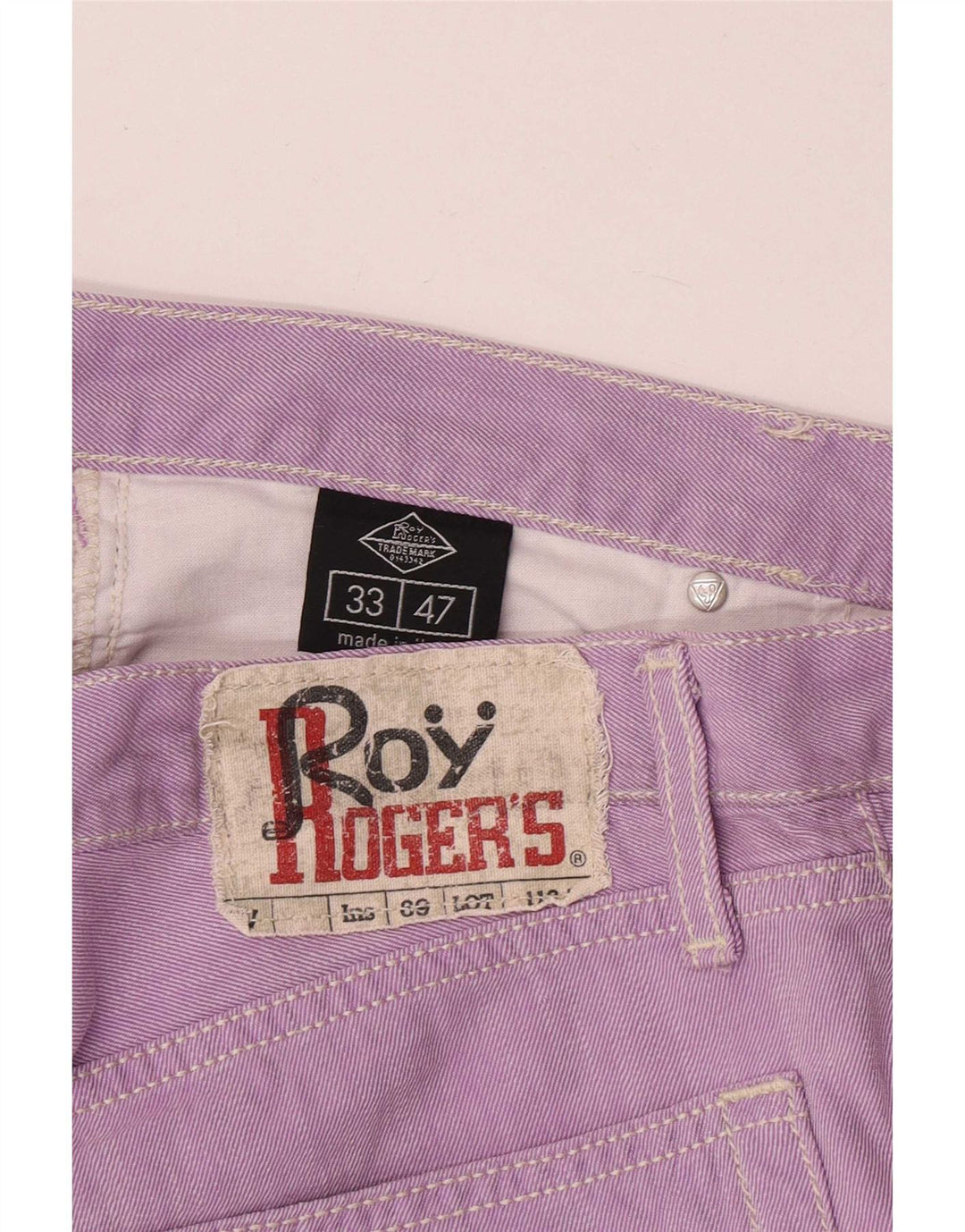 Jeans slim da donna Roy Rogers W33 L32 cotone viola