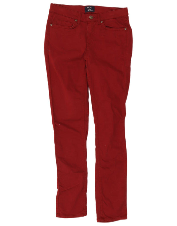 Gant Jeans skinny Kate a vita alta da donna W26 L30 cotone bordeaux