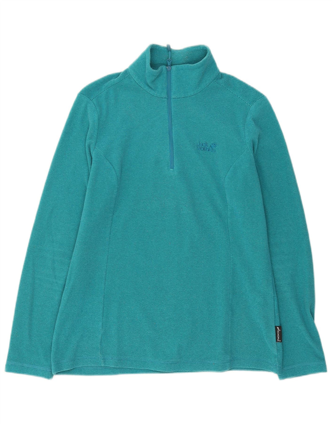 Maglione in pile da donna con collo e zip Jack Wolfskin UK 14 medio turchese