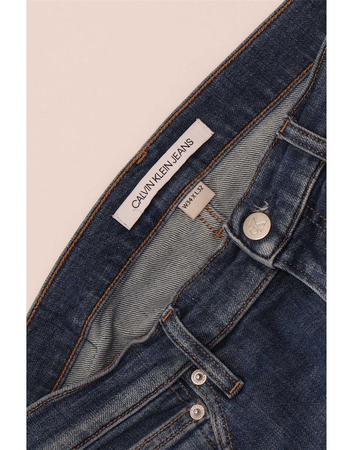 Jeans dritti da uomo Calvin Klein W34 L32 Blu