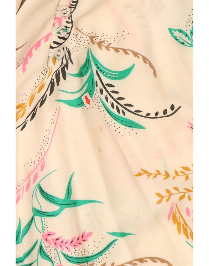 Top in camicetta da donna Marks & Spencer UK 14 grande bianco sporco floreale
