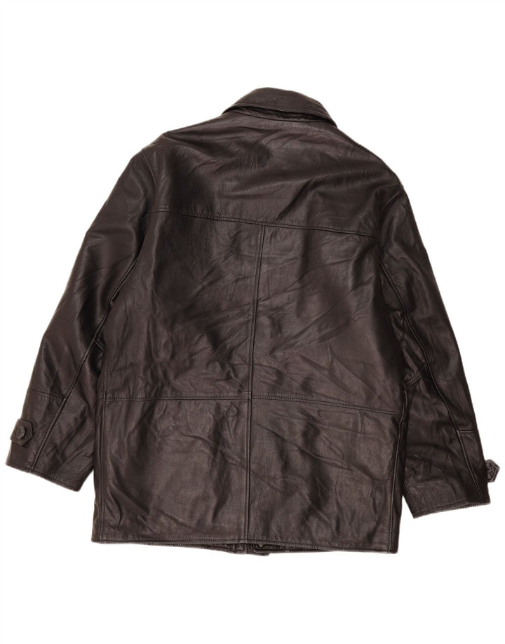 Giacca in pelle vintage da uomo UK 40 grande nera